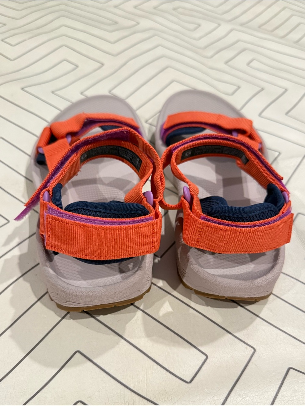 New Teva Orange Double Strap Sandals - Picture 12 of 14